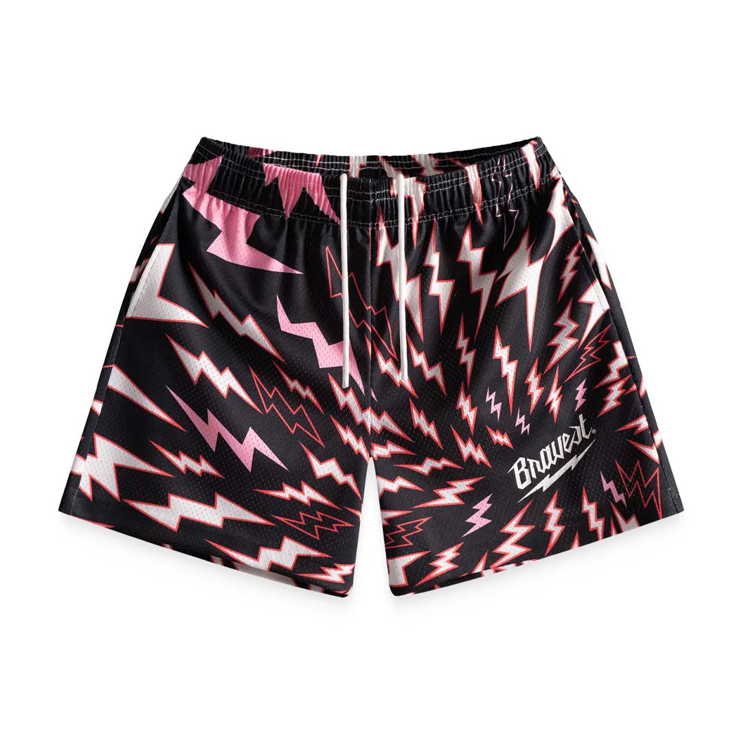 Bravest Studios Thunder Black Red Shorts