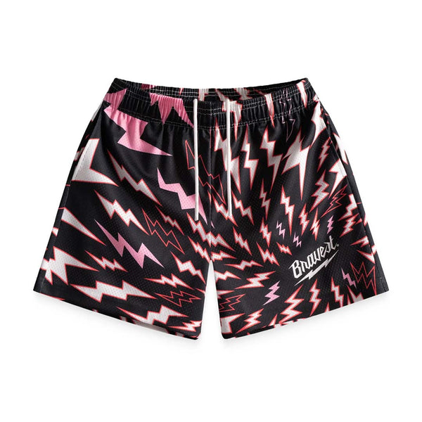 Bravest Studios Thunder Black Red Shorts