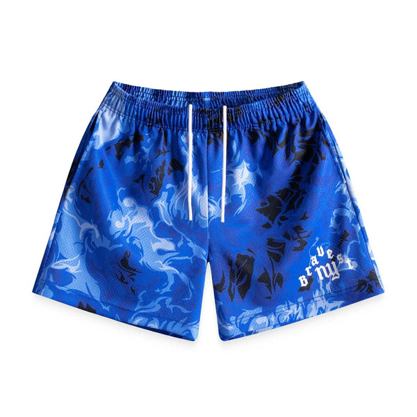 Bravest Studios Inferno Flame Blue Shorts