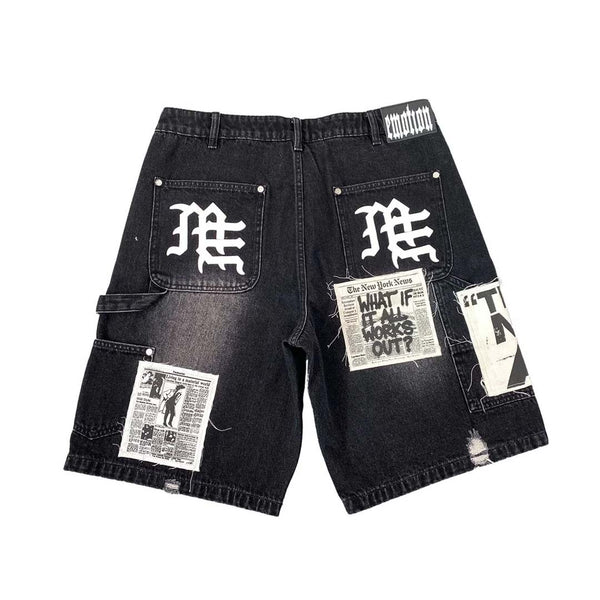 Mixed Emotions AI Denim Shorts Black