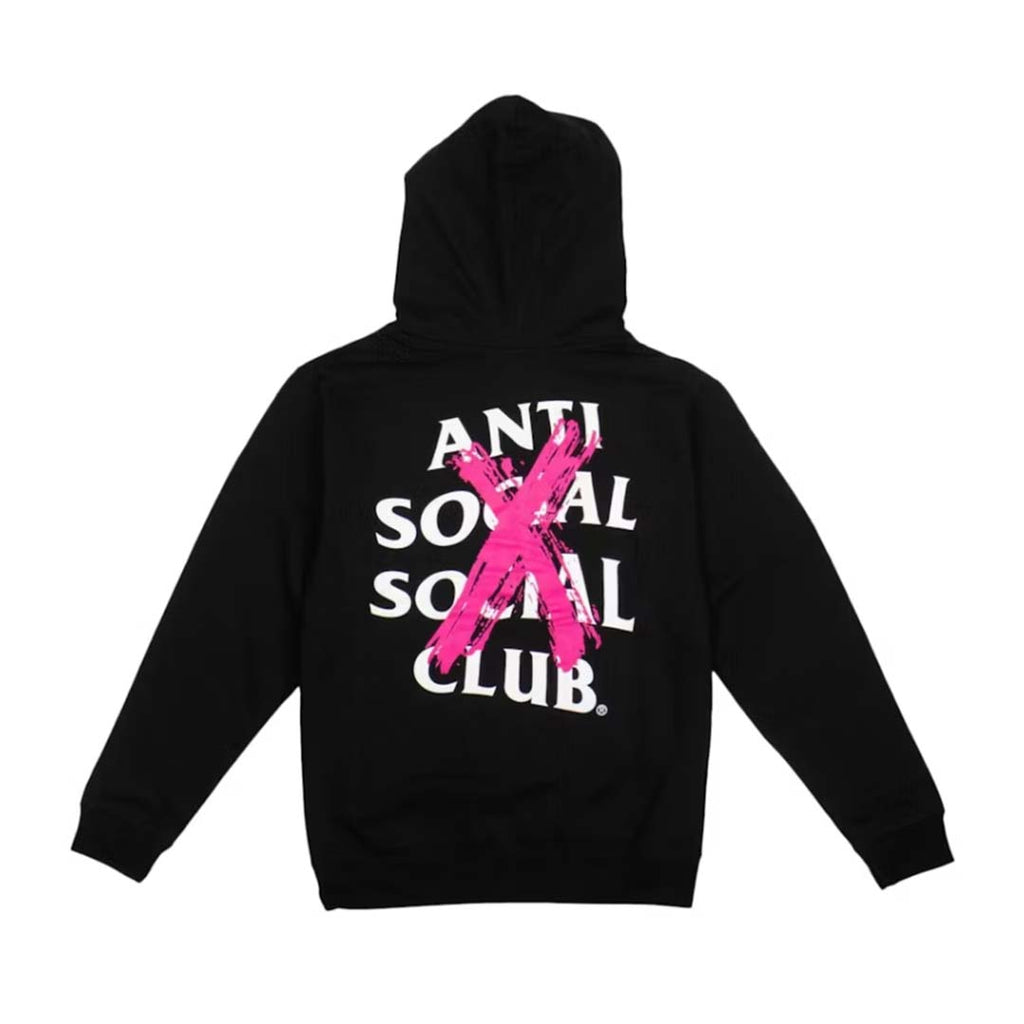 Anti Social Social Club Cancelled Hoodie Black Pink
