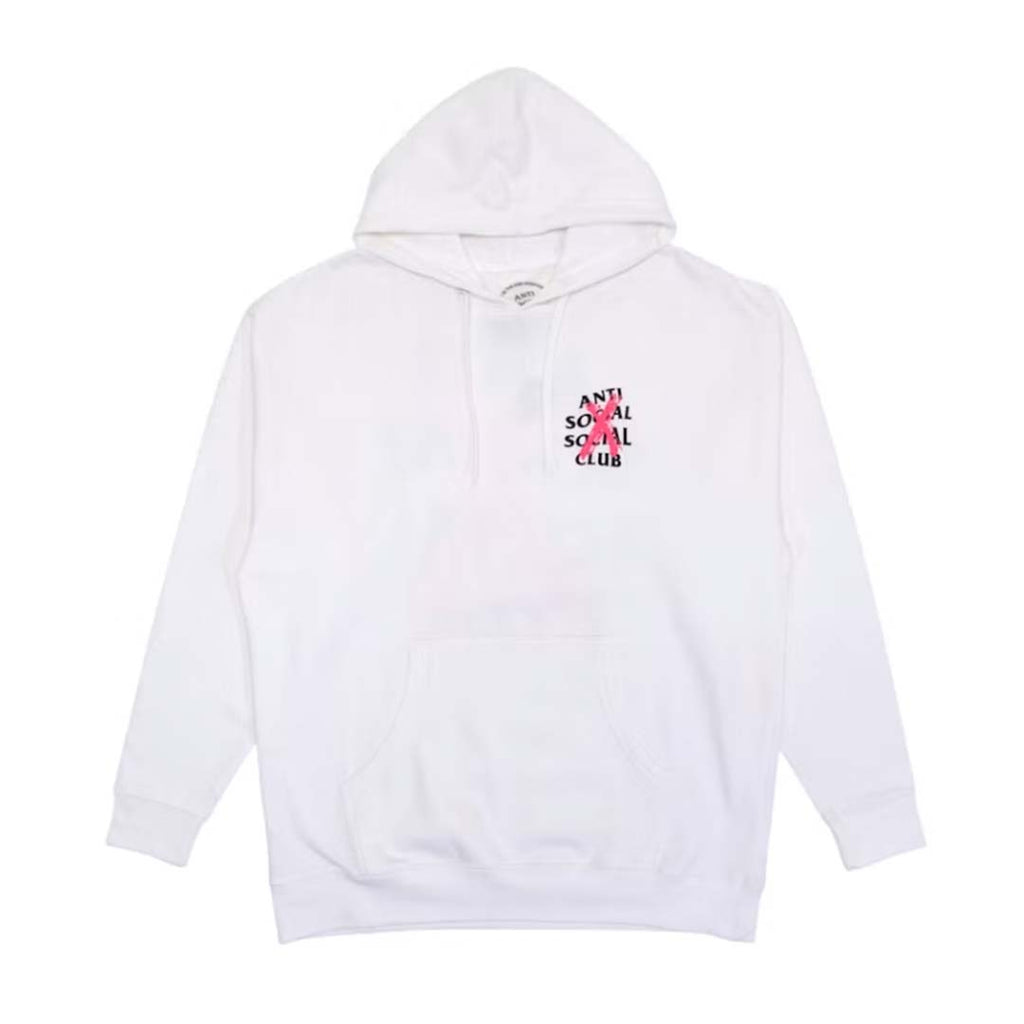 Anti Social Social Club Cancelled Hoodie White Pink