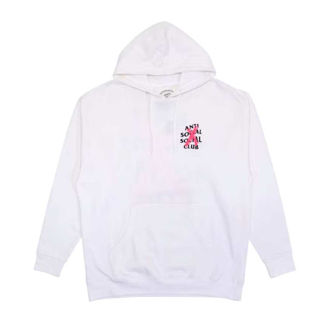 Anti Social Social Club Cancelled Hoodie White Pink