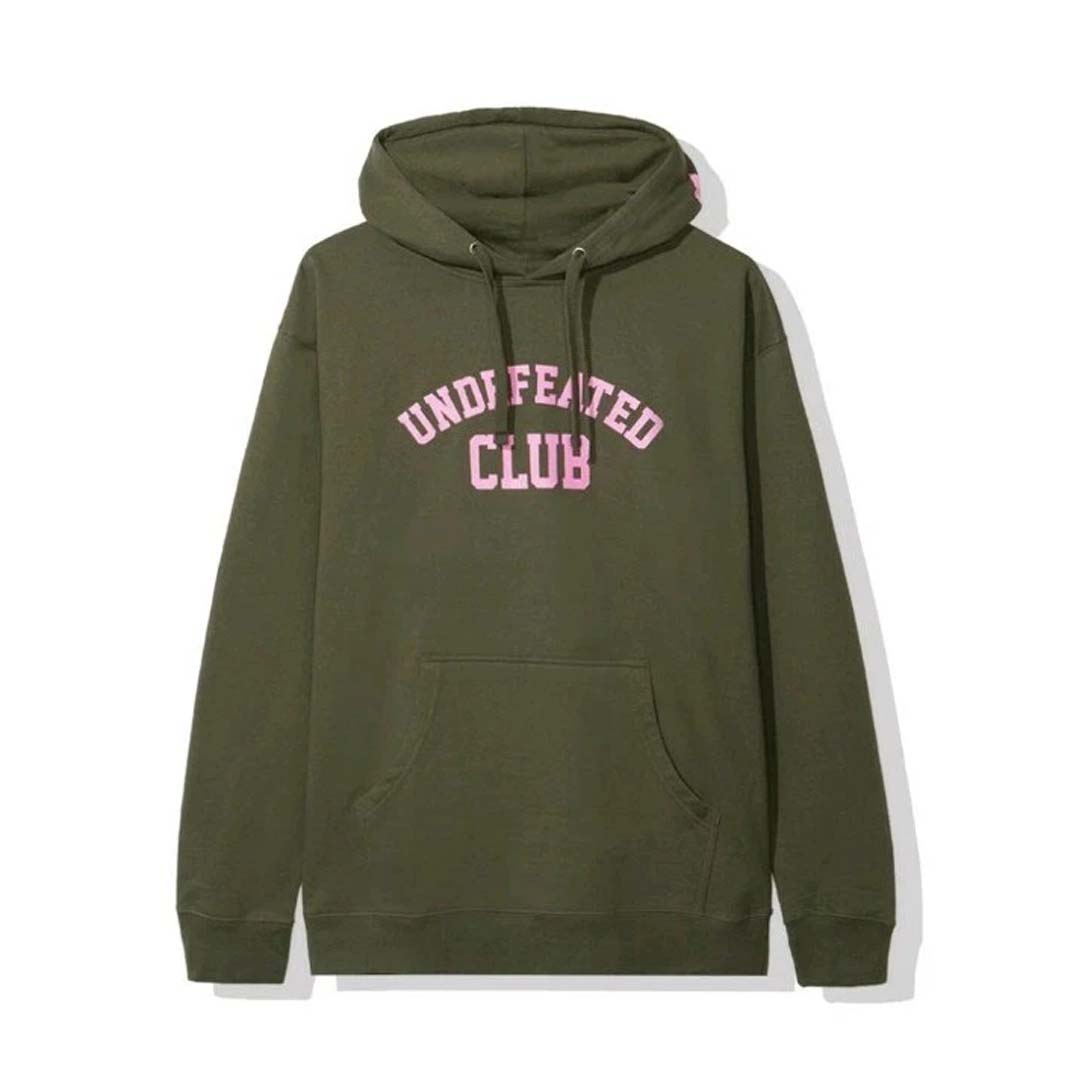Anti Social Social Club Undefeated Club Hoodie Olive Green Pink