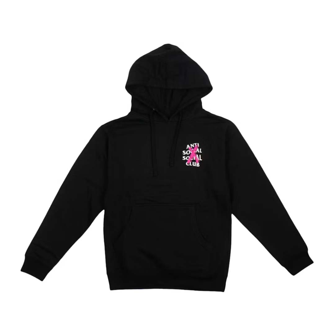 Anti Social Social Club Cancelled Hoodie Black Pink