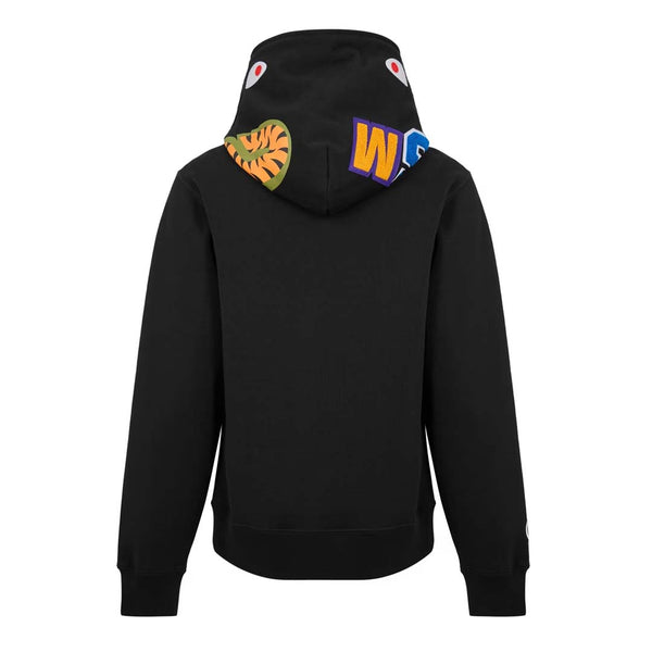 Bape Black Red Shark Zip Up Hoodie