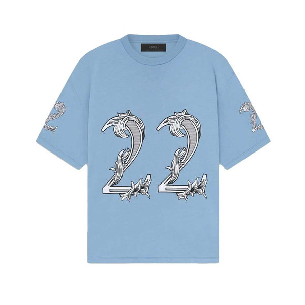 Amiri Oversized 22 Tee Ashley Blue