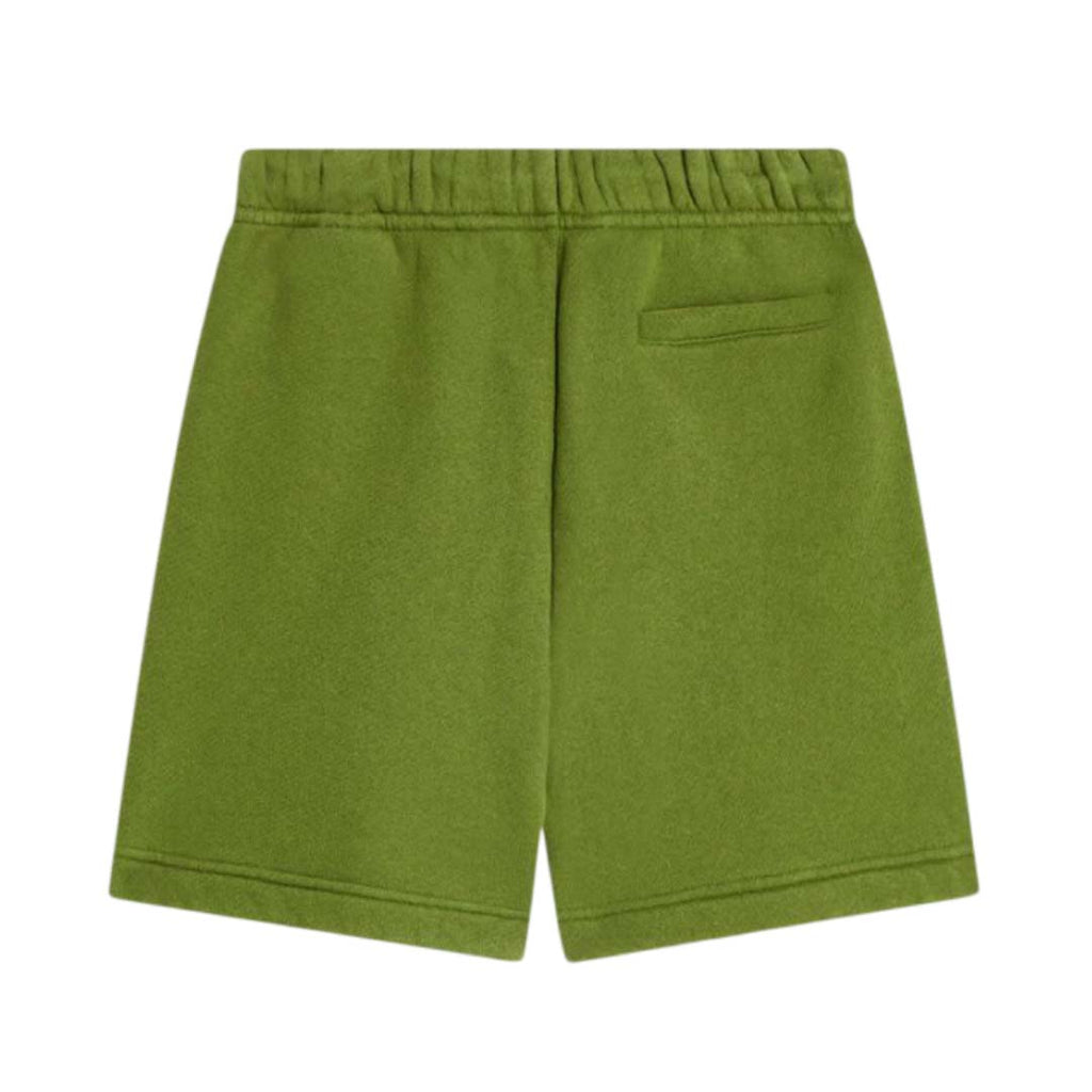 Palm Angels KIDS Sweat Shorts Logo Military Green White