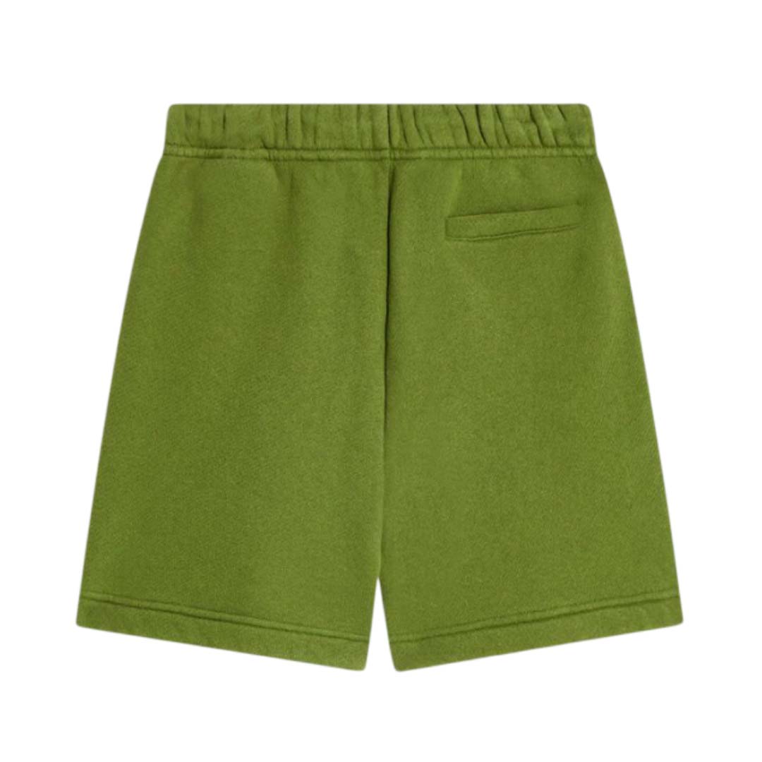 Palm Angels KIDS Sweat Shorts Logo Military Green White