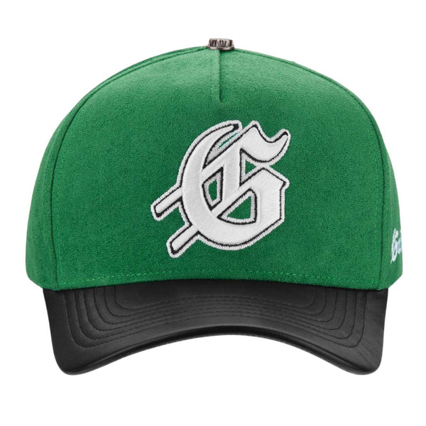 Godspeed Insignia Leather Suede Hat Green Black White