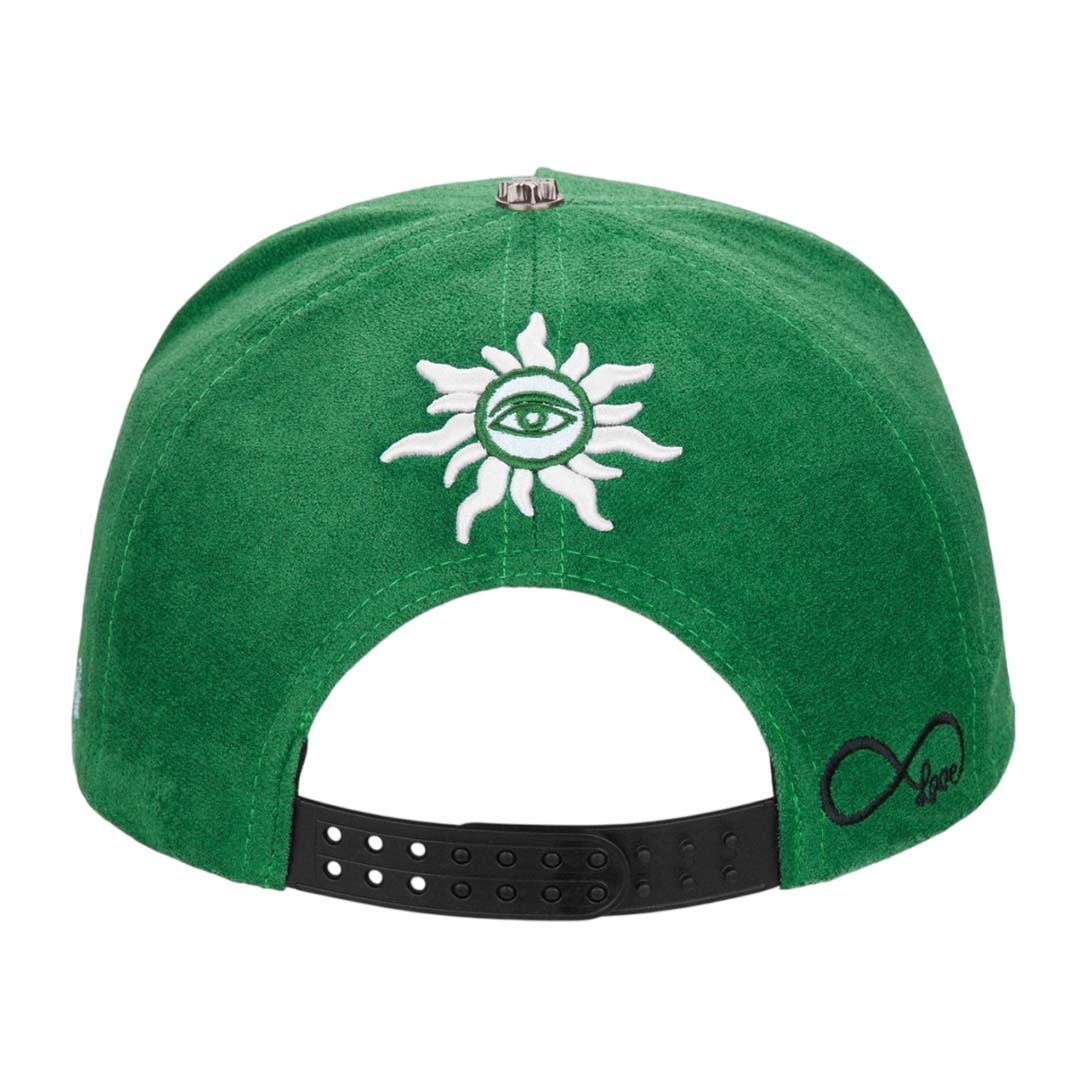 Godspeed Insignia Leather Suede Hat Green Black White