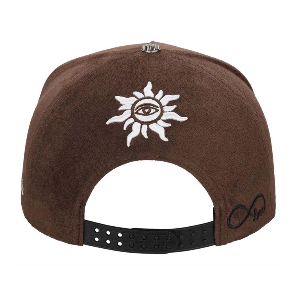 Godspeed Insignia Leather Suede Hat Brown Black White