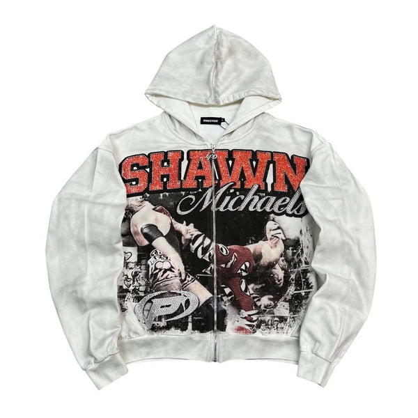 Prestige Heartbreak Kid Zip Up Hoodie White