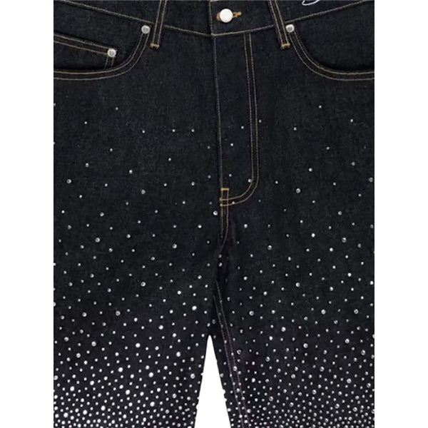 Sp5der Star Dust Denim Shorts