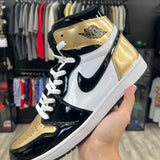 Preowned Air Jordan 1 Retro High NRG Patent Gold Toe