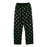 Vertabrae Everyday Logo Sweatpants Black Neon Green