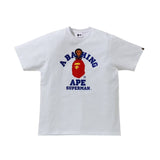 BAPE x DC Baby Milo Superman College Tee White
