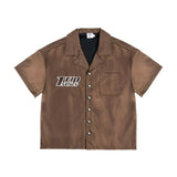Triple Sevens Nylon Button Up Brown