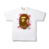 BAPE Sakura Harajuku Floral Tee White