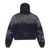 Vale Forever Blasted Zip Up Hoodie Black