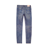 PURPLE BRAND Mid Indigo Frayed Blowout Jeans