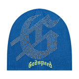 Godspeed Studded Beanie Blue Neon Green