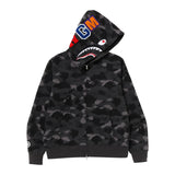 BAPE Color Camo Shark Full Zip Hoodie 'Grey/Black'