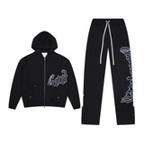 Godspeed OG Logo Sweatsuit Hoodie & Sweatpants Black Light Blue