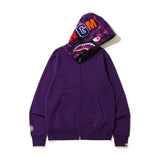 BAPE Shark Full Zip Hoodie Purple/Purple