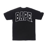 Bape Big Head Color Camo Zip Tee Black