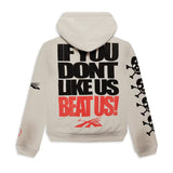 Hellstar If You Dont Like Us Beat Us Hoodie White