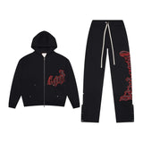 Godspeed OG Logo Sweatsuit Hoodie & Sweatpants Black Red