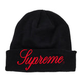 Supreme Script Beanie Navy Red