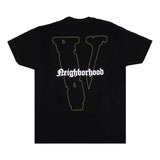 Vlone x Neighborhood Skull Short-Sleeve T-Shirt 'Black/Green'