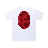 BAPE Color Camo Big Ape Head Tee 'White/Red'