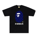 BAPE Logo Monogram By Bathing Ape Tee 'Black/Navy'