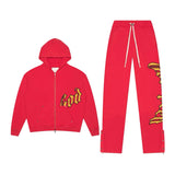 Godspeed Red Yellow Sweatsuit Hoodies & Sweatpants Set