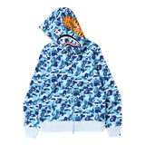 BAPE ABC Camo Shark Full Zip Double Hoodie 'Blue'