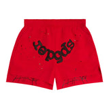 Sp5der OG Web Double Layer Short Red