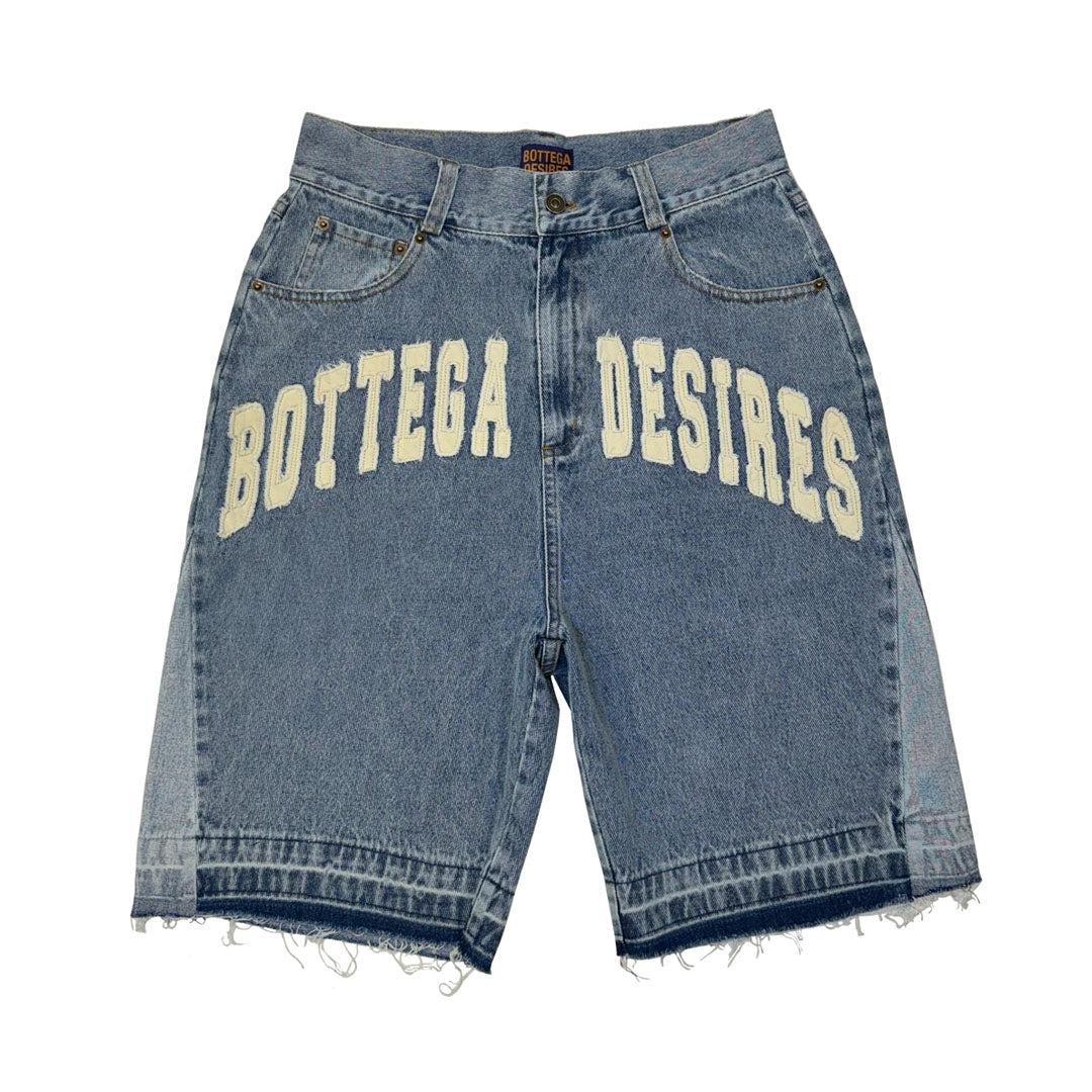 Bottega Desires Denim Shorts Blue