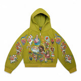 Righteous Risen King Zip Up Hoodie Green