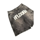 Floor 914 Uniform Jean Shorts Black Wash
