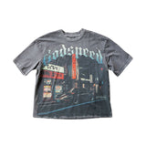 Godspeed Pit Stop Tokyo Tee Grey Wash