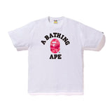 BAPE Fire Camo College Tee White/Pink