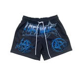 Lost Hills Black Blue Mesh Shorts