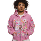 Righteous Risen King Zip Up Hoodie Purple