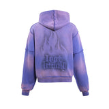 Lost Intricacy Lavender Rhinestone Zip Up Hoodie