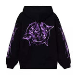 Revenge Purple Lightning Anarchy Hoodie Black