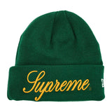 Supreme Script Beanie Green Gold