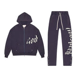 Godspeed Navy Cream Sweatsuit Hoodie & Sweatpants Set